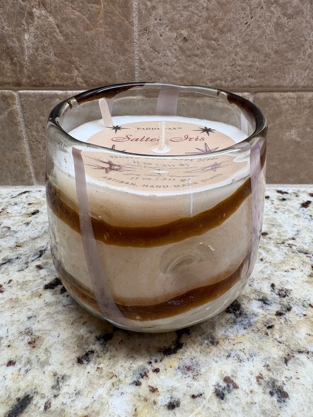 Paddywax Salted Iris Soy Wax Candle 11 oz Artisan Hand-Made Glass New